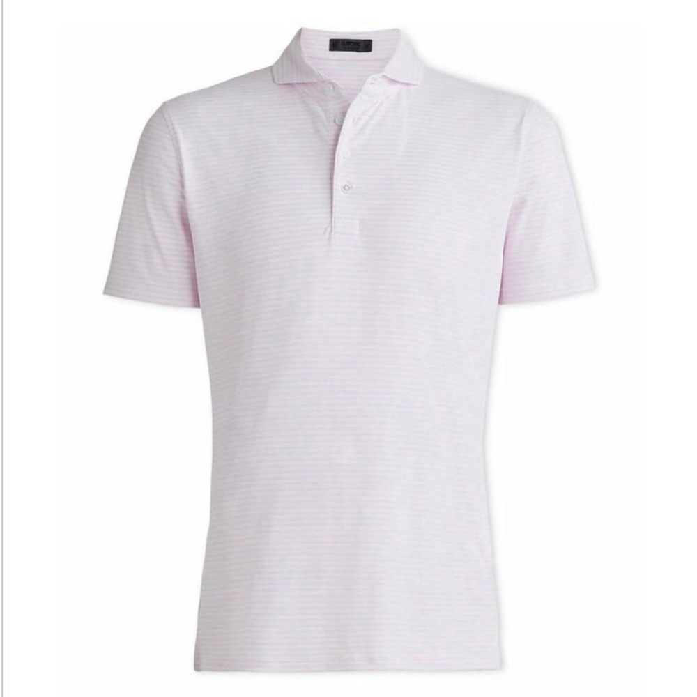 G/FORE Blush‎ Feeder Stripe Tech Pique Polo